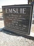 EMSLIE Edith 1919-1990