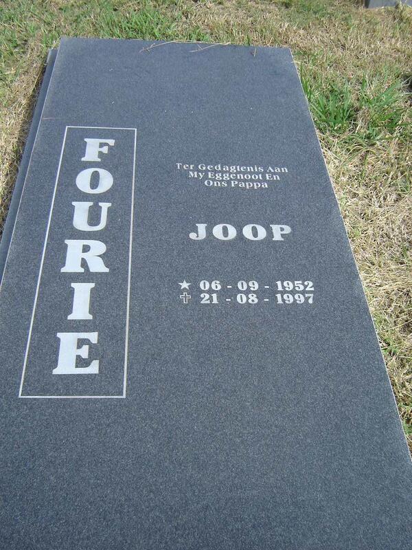 FOURIE Joop 1952-1997