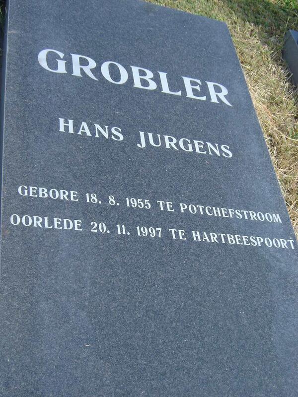 GROBLER Hans Jurgens 1955-1997