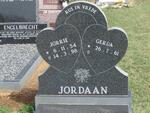 JORDAAN Jorrie 1954-1998 & Gerda 1961-