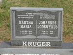 KRUGER Johannes Lodewykus 1928-2007 & Martha Maria 1935-1998