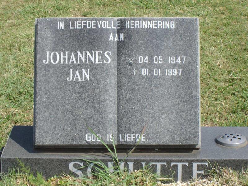 SCHUTTE Johannes Jan 1947-1997