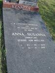 KENNEDY Anna Susanna nee VON WIELLIGH 1929-1996
