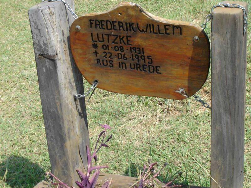 LUTZKE Frederik Willem 1931-1995