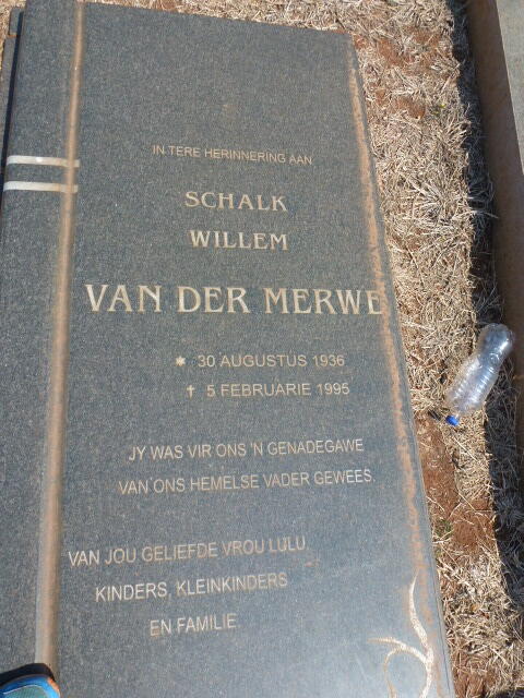 MERWE Schalk Willem, van der 1936-1995