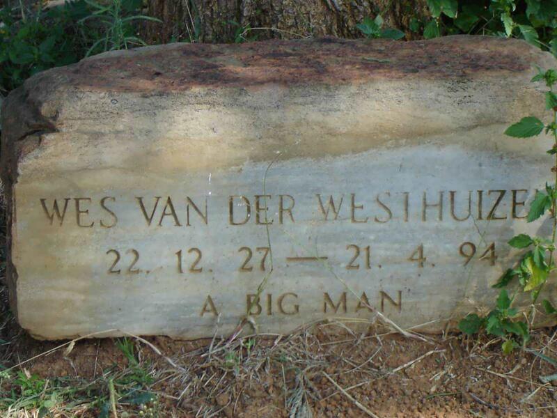 WESTHUIZEN Wes, van der 1927-1994