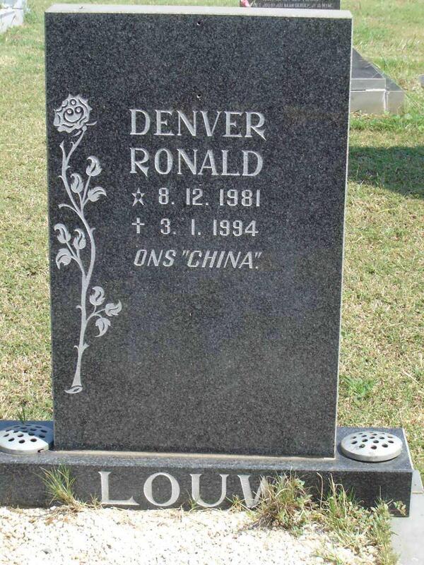 LOUW Denver Ronald 1981-1994
