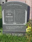 TONDER Jan Andries, van 1938-2005