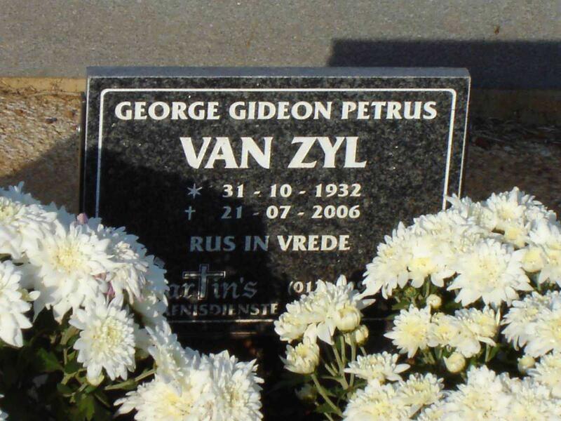 ZYL George Gideon Petrus, van 1932-2006