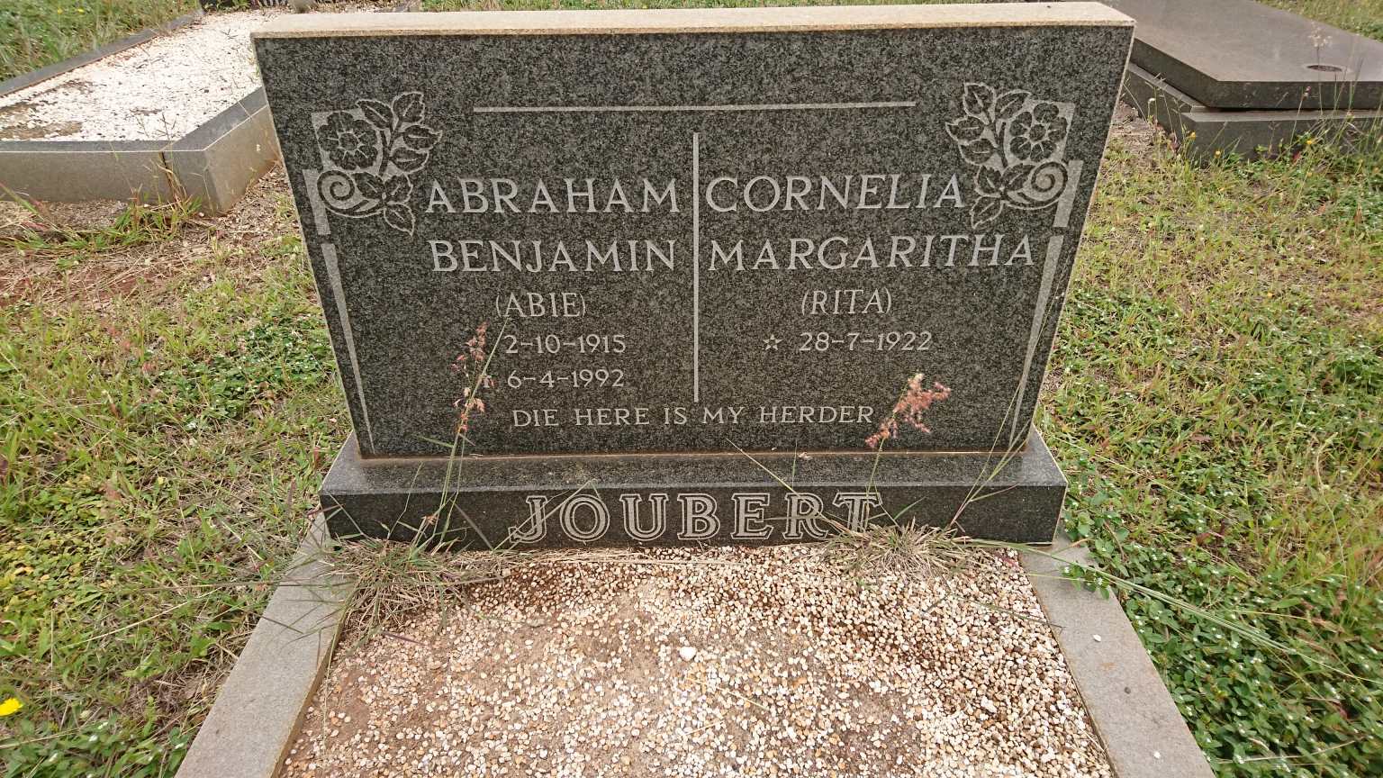 JOUBERT Abraham Benjamin 1915-1992 & Cornelia Margaritha 1922-
