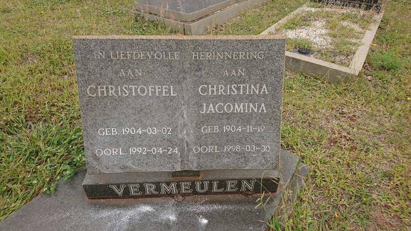 VERMEULEN Christoffel 1904-1992 & Christina Jacomina 1904-1998
