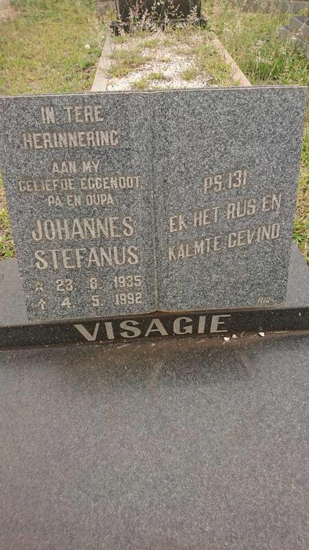 VISAGIE Johannes Stefanus 1935-1992