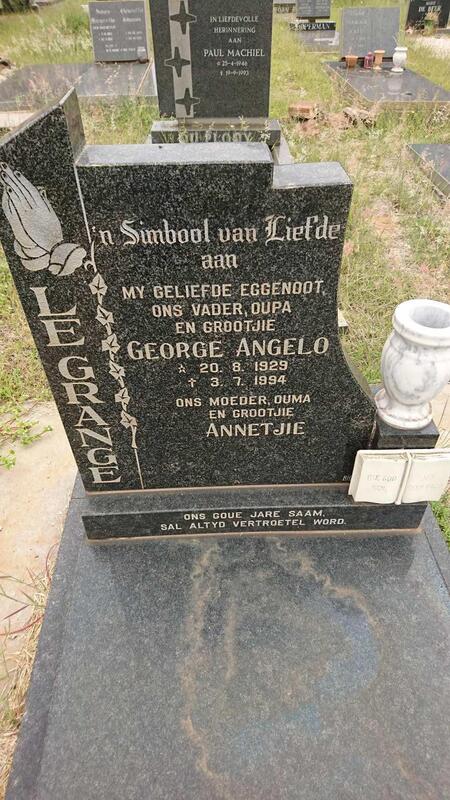 GRANGE George Angelo, le 1929-1994