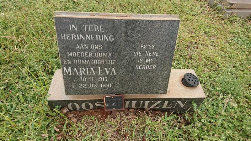 OOSTHUIZEN Maria Eva 1917-1991