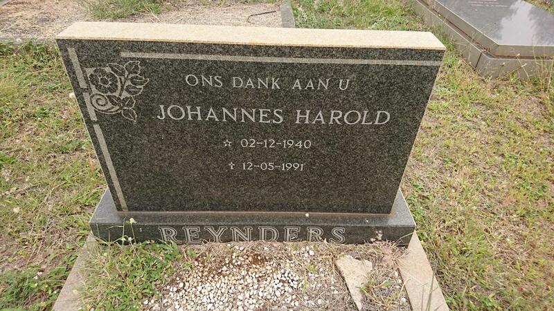 REYNDERS Johannes Harold 1940-1991
