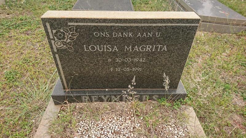 REYNDERS Louisa Magrita 1942-1991