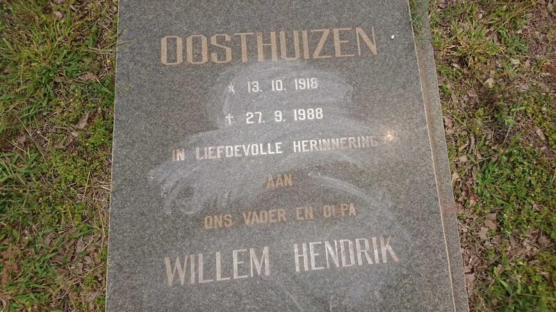 OOSTHUIZEN Willem Hendrik 1918-1988