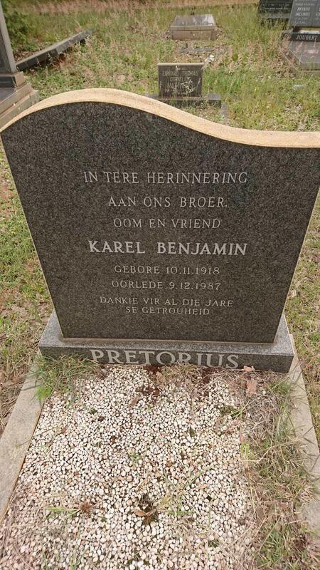 PRETORIUS Karel Benjamin 1918-1987