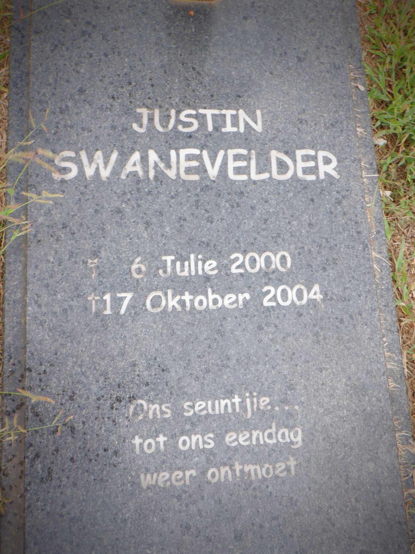 SWANEVELDER Justin 2000-2004