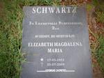 SCHWARTZ Elizabeth Magdalena Maria 1951-2009