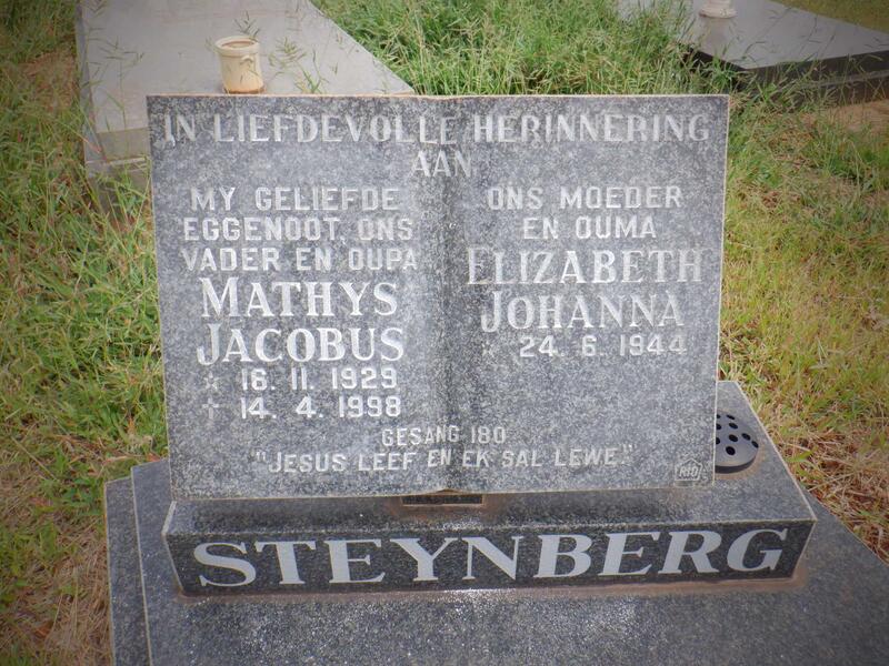STEYNBERG Mathys Jacobus 1929-1998 & Elizabeth Johanna 1944-