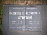 STRYDOM Marthinus E. 1920-1999 & Elizabeth G. 1922-2012