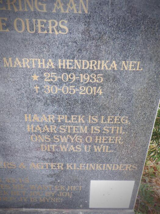 NEL Izak Bartholomeus 1931-1999 & Martha Hendrika 1935-2014