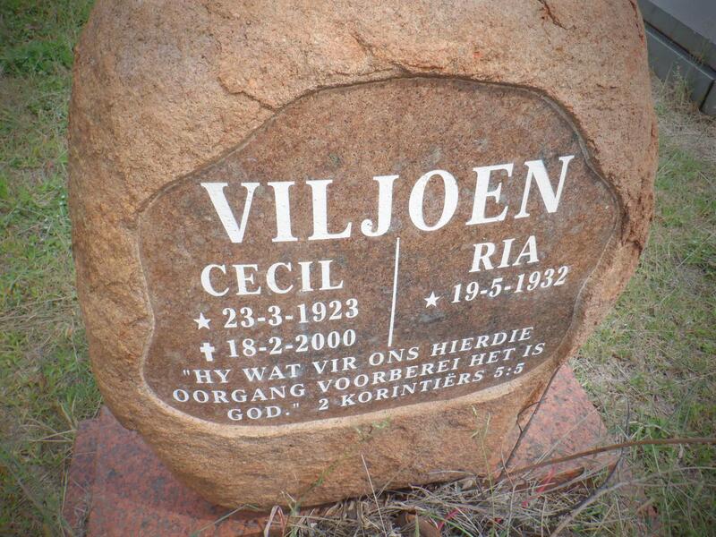 VILJOEN Cecil 1923-2000 & Ria 1932-