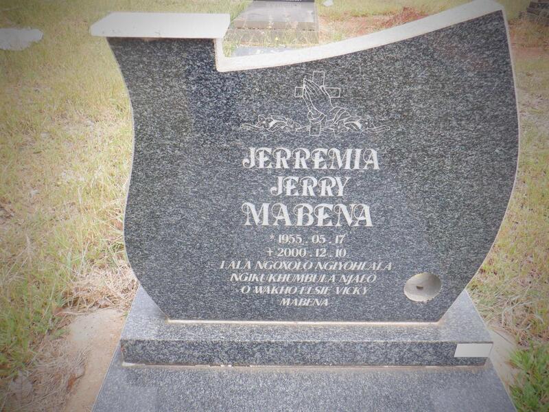 MABENA Jerremia Jerry 1955-2000