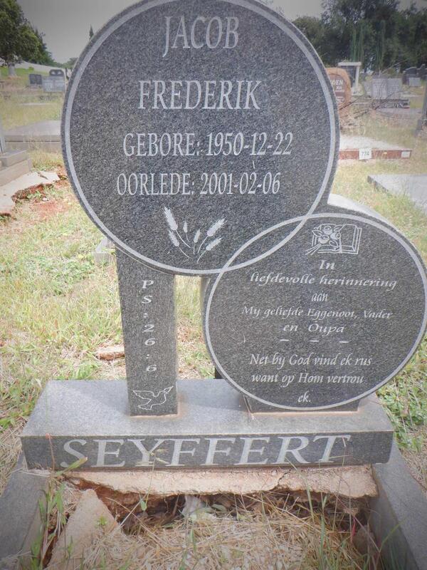 SEYFFERT Jacob Frederik 1950-2001