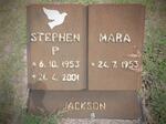 JACKSON Stephen P. 1953-2001 & Mara 1953-