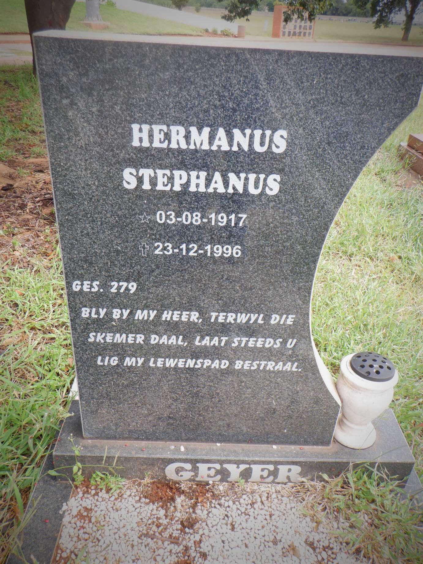 GEYER Hermanus Stephanus 1917-1996