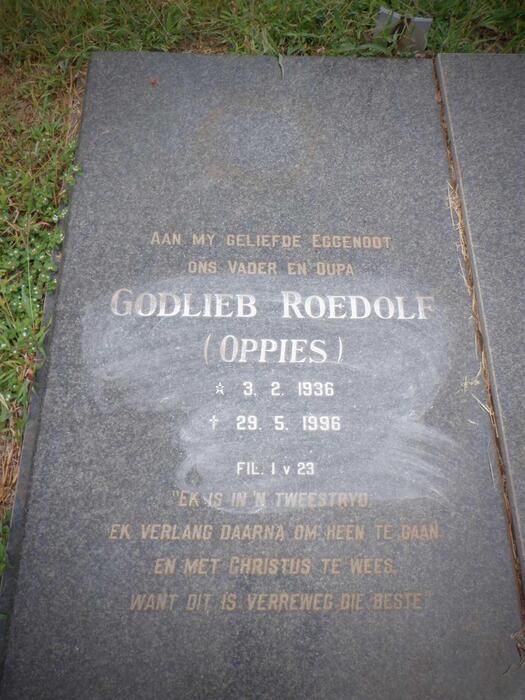 OPPERMAN Godlieb Roedolf 1936-1996