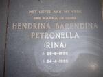 MINNIE Jan George 1931-2002 & Hendrina Barendina Petronella 1939-1996