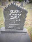 PRETORIUS Johanna Maria 1926-2006