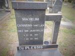 PLESSIS Machielina Catharina, du nee VAN JAARSVELD 1907-1993