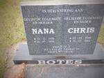 BOTES Chris 1949-2011 & Nana 1959-1993