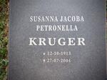 KRUGER Susanna Jacoba Petronella 1913-2004