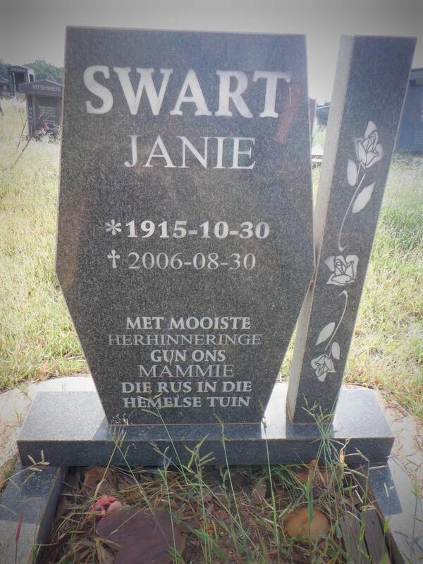 SWART Janie 1915-2006