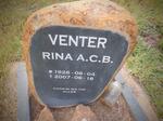 VENTER Rina A.C.B. 1926-2007