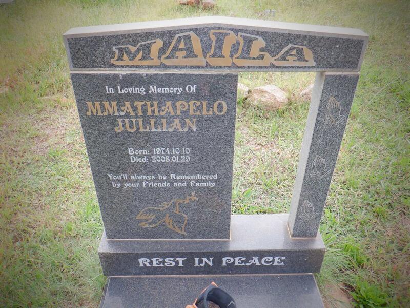 MAILA Mmathapelo Jullian 1974-2008