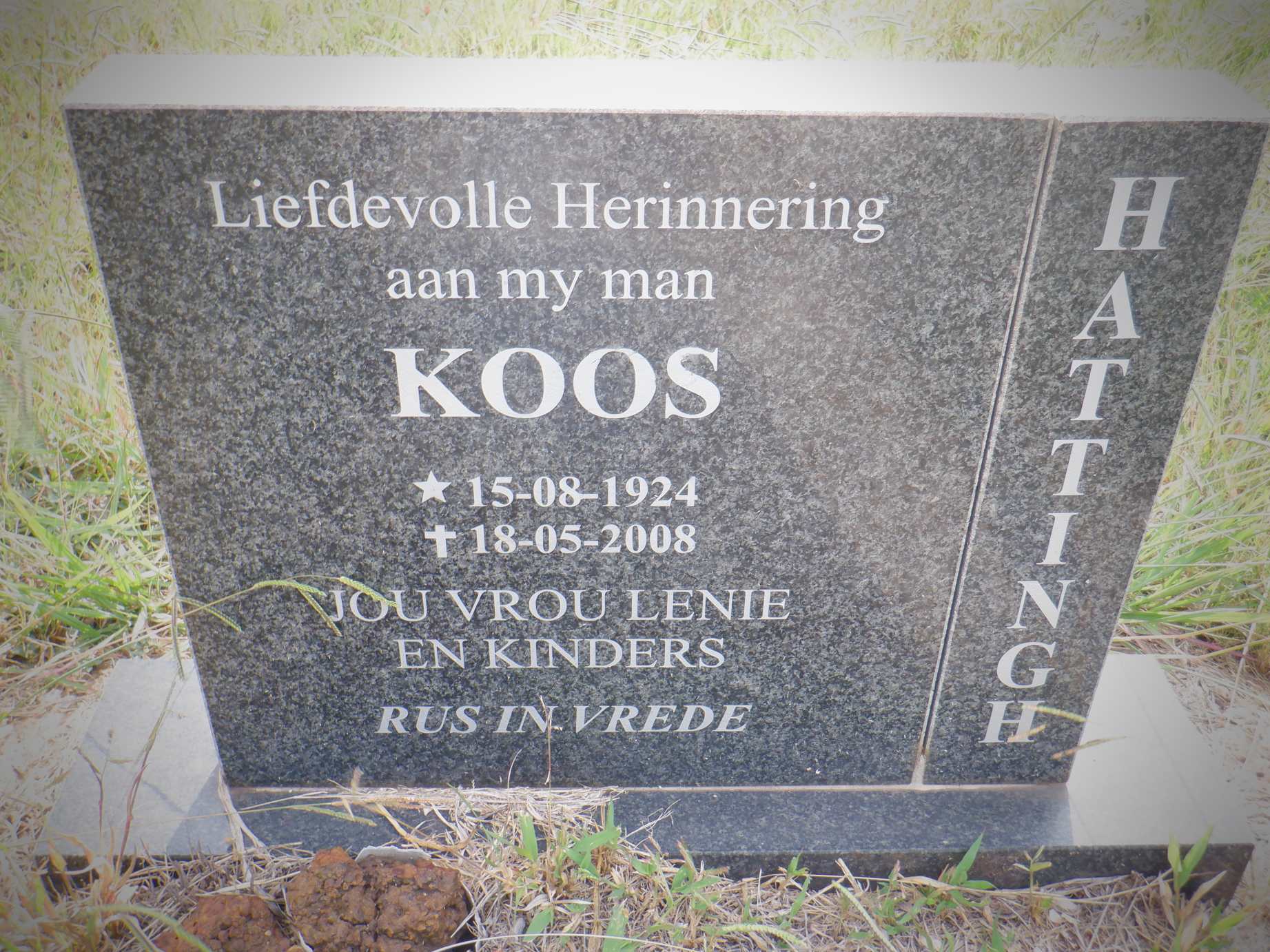 HATTINGH Koos 1924-2008