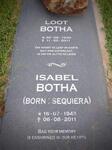 BOTHA Loot 1940-2011 & Isabel SEQUIERA 1943-2011