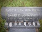 RENSBURG Barend Johannes, Jansen van 1943-2011