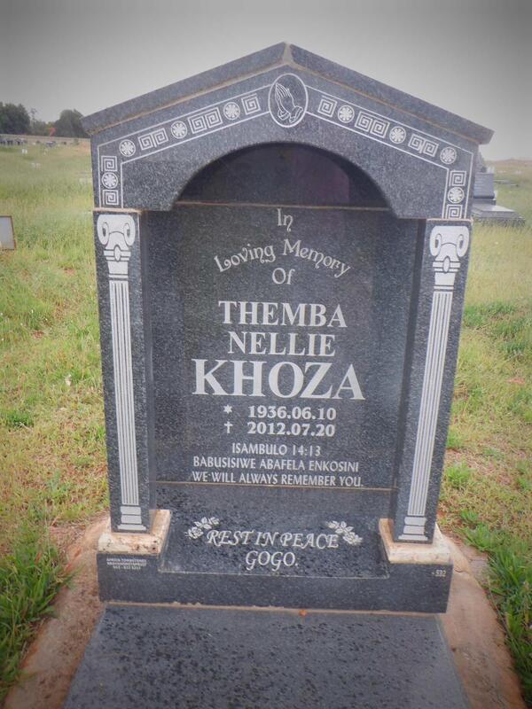 KHOZA Themba Nellie 1936-2012