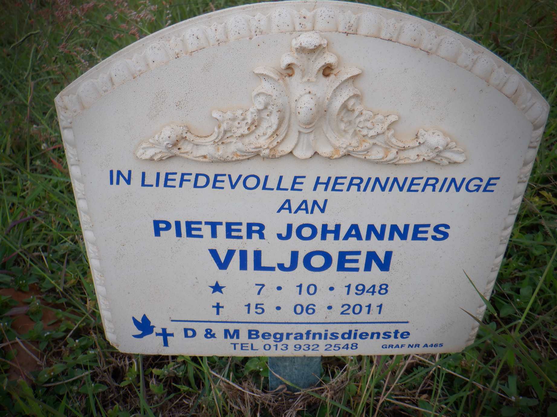 VILJOEN Pieter Johannes 1948-2011