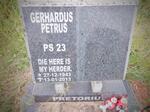 PRETORIUS Gerhardus Petrus 1943-2013