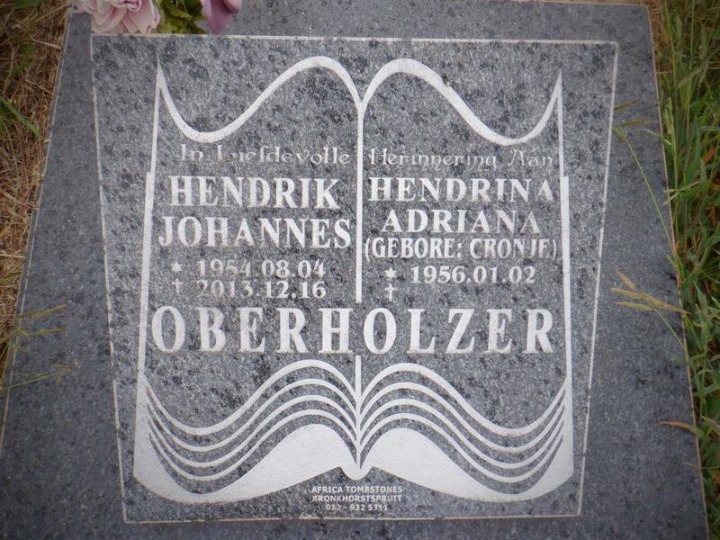OBERHOLZER Hendrik Johannes 1954-2013 & Hendriena Adriana CRONJE 1956-