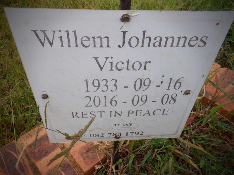VICTOR Willem Johannes 1933-2016