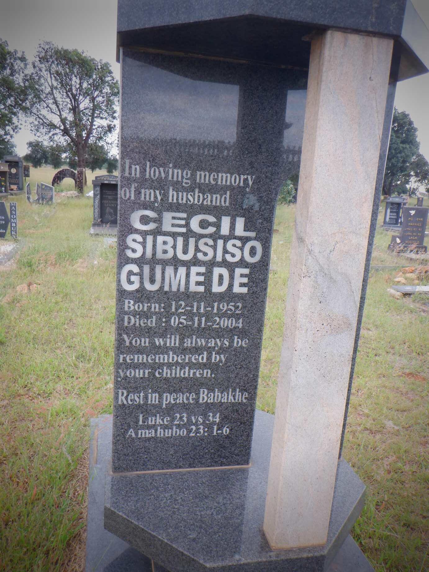 GUMEDE Cecil Sibusiso 1952-2004